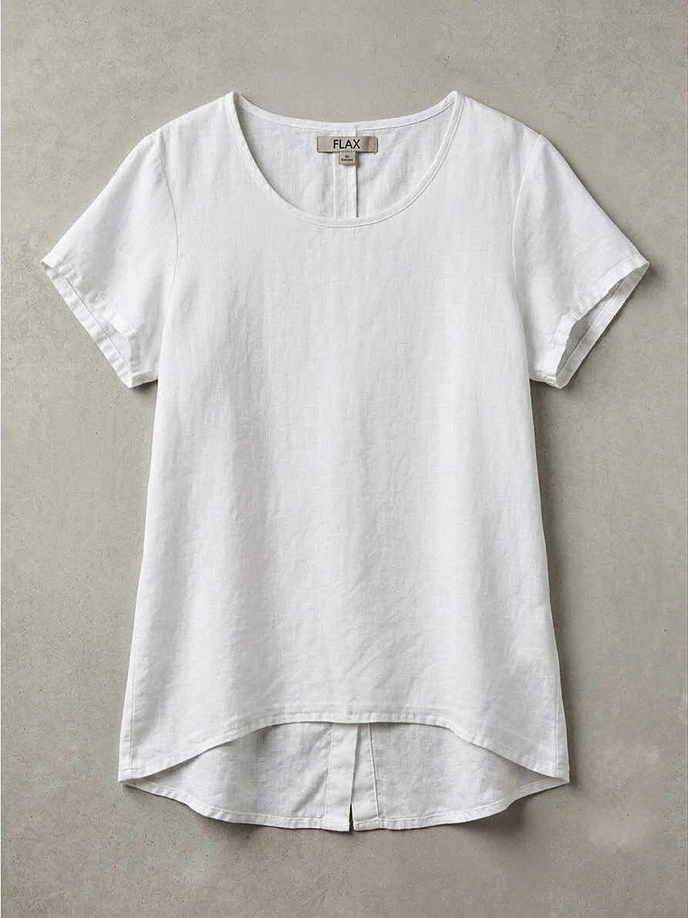 FLAX White Short Sleeve Top
